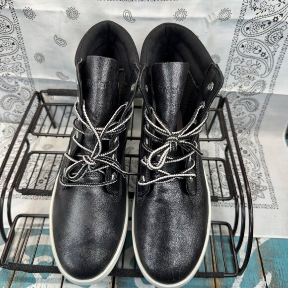 New Sample Timberland Dausette Sneaker/Boot Womens Sz 8 OrthoLite Black Sparkle - Picture 3 of 9